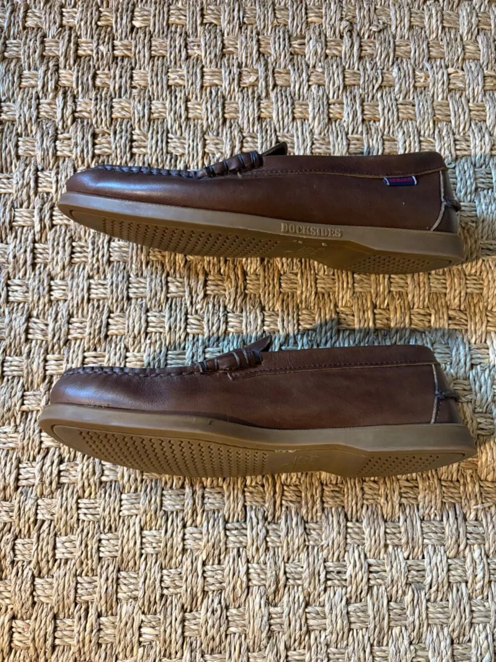 Sebago Dolphin penny mocassins in Waxed Brown Gum leather